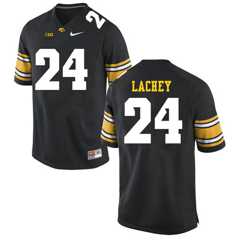 Men #24 Luke Lachey Iowa Hawkeyes College Football Jerseys Sale-Black